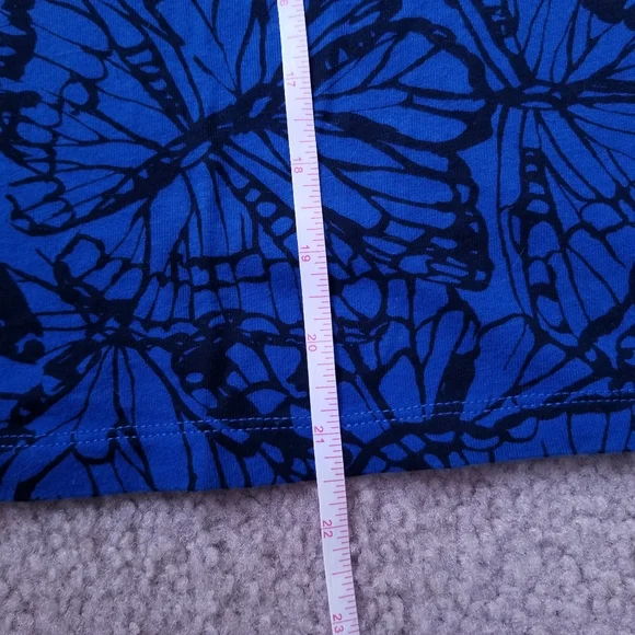 Forever 21 Cute Blue and Black Butterfly Pattern Racerback Tank Top - Picture 8 of 8